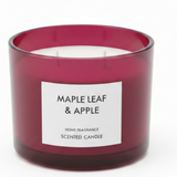 Home Fragrance Scented Candle in Glass Cup | 8×11 cm | Clean Cotton / Maple Leaf & Apple / Amber & Ginger Lily / Pear & Freesia