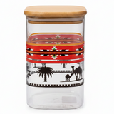 Yuniverse Rectangle Glass Jar with Bamboo Lid | 950ml,1200ml |