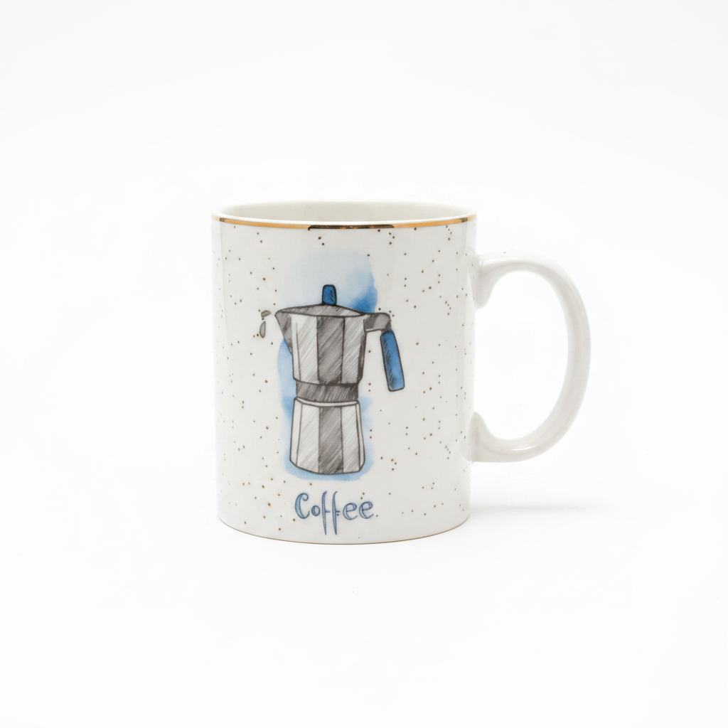 White Ceramic Coffee Mug - 350ml