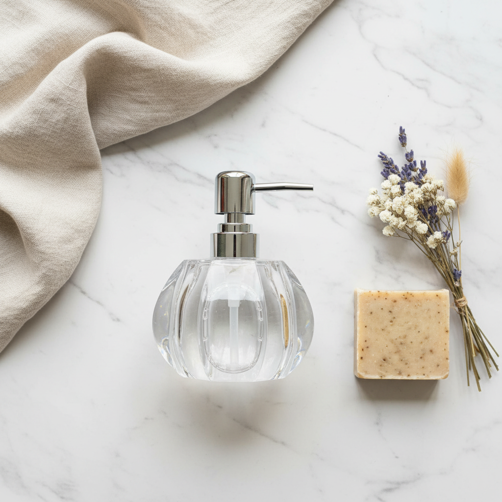 Crystal Clear Acrylic Soap Dispenser - 180ml