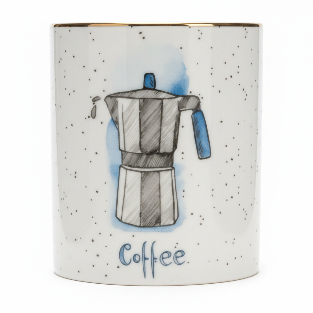 White Ceramic Coffee Mug - 350ml