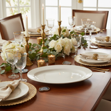 Symphony Collection – 46 cm White Ceramic Oval Serving Platter