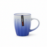 KitchenMark Blue & White Gradient Ceramic Mug - 325ml