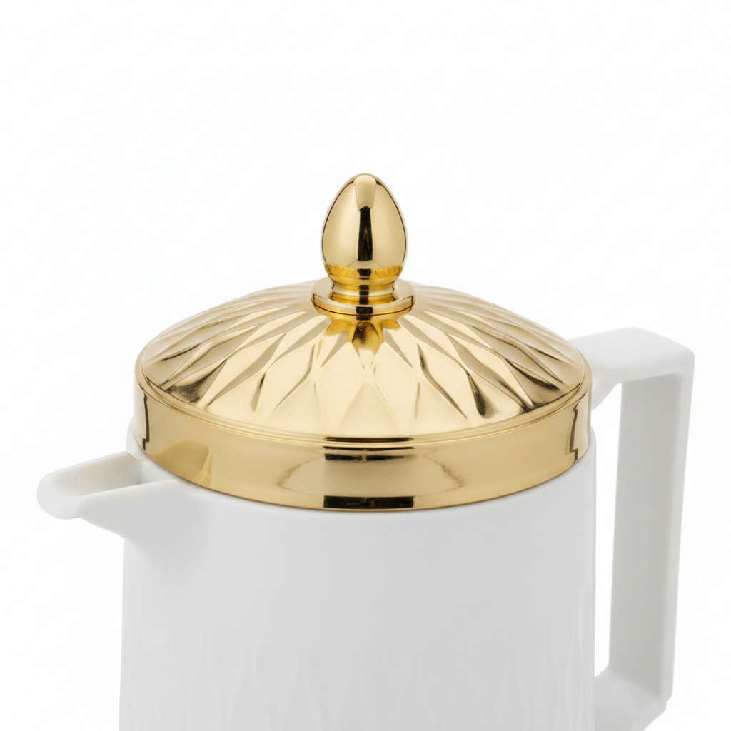Casco White & Gold Vacuum Flask – 1 Litre