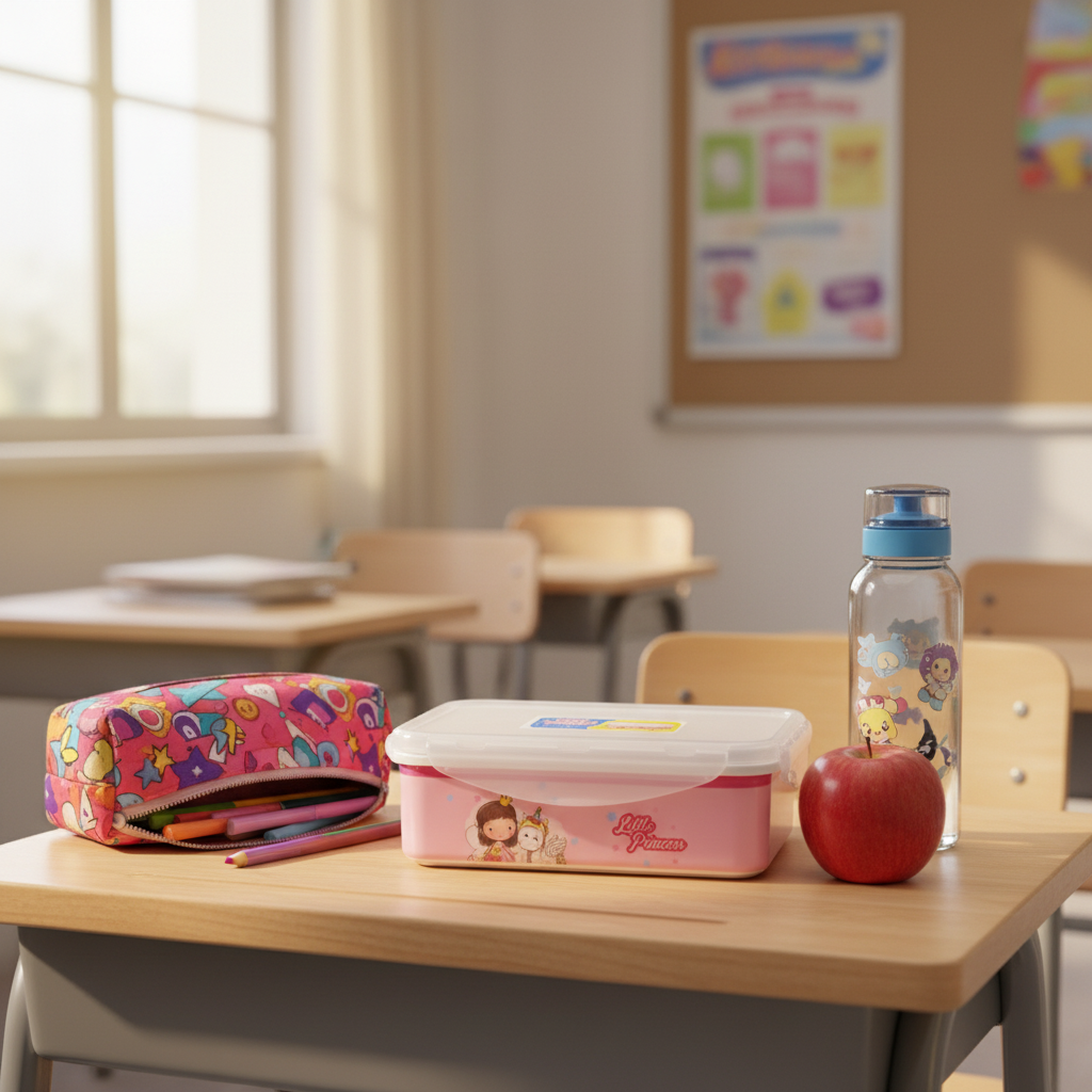 Servewell Pink Little Princess Melamine Lunch Box - 800ml