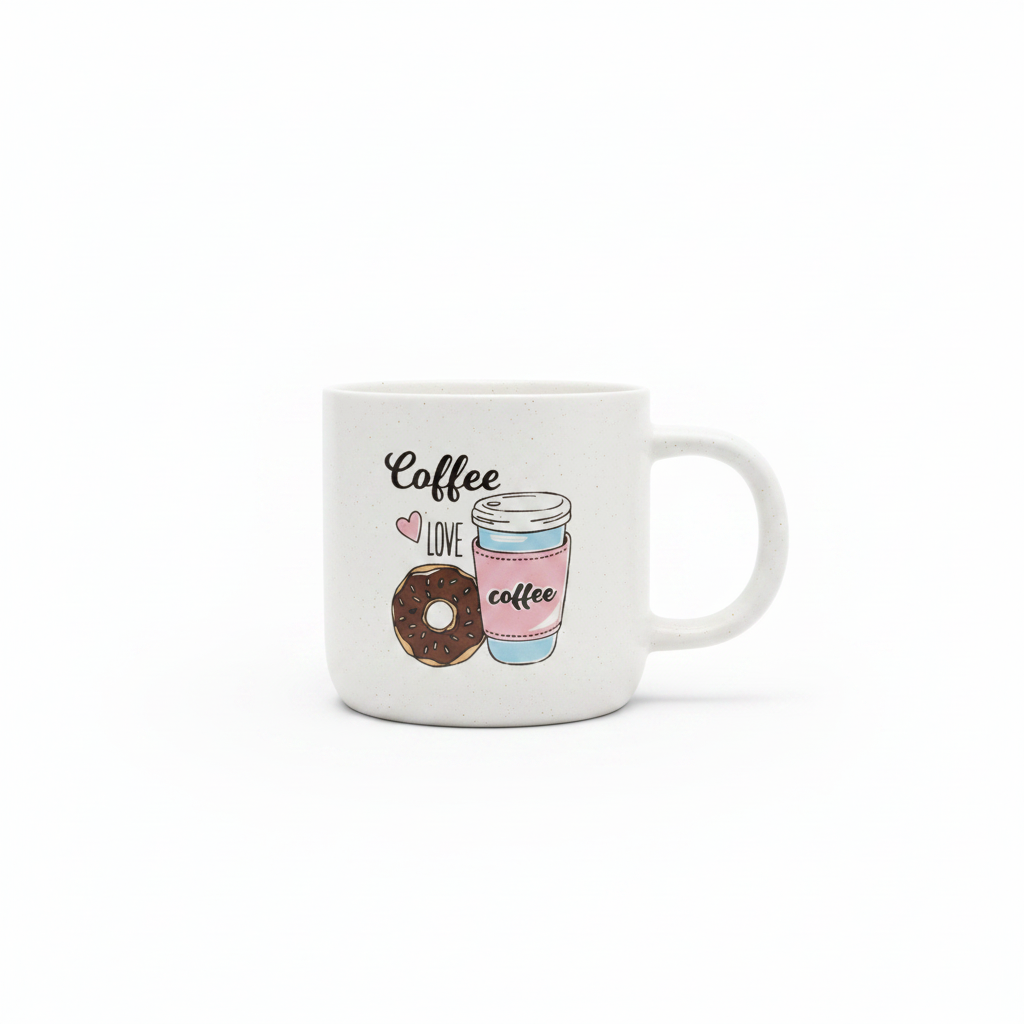 Coffee Love White Ceramic Mug - 300ml