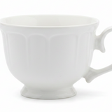 Classic White Ceramic Tea Cup - 180ml
