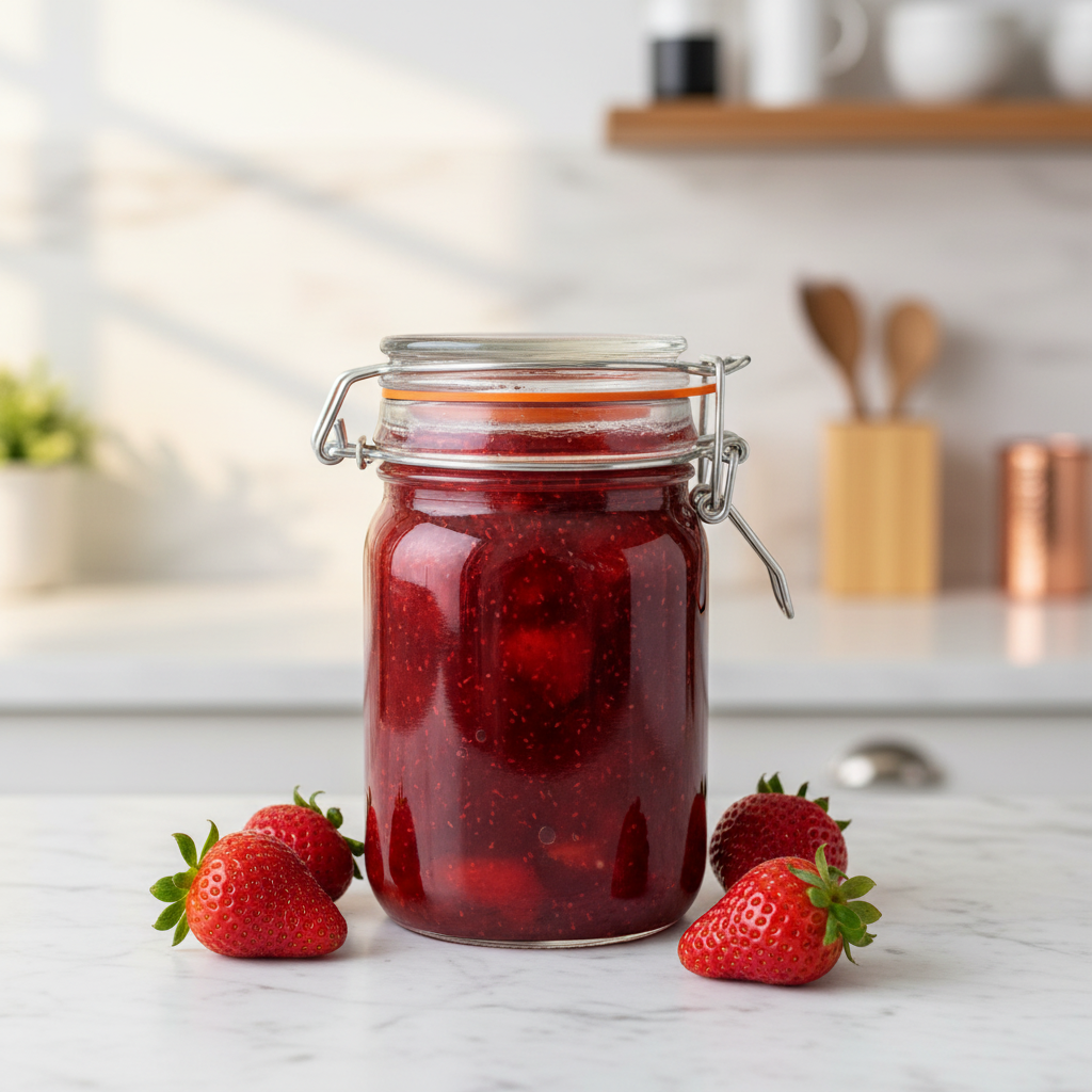 Nautilus Airtight Glass Storage Jar with Stainless Steel Clip Lock Lid & Silicone Seal — 245ml | Ideal for Preserving, Pickling, Pantry & Kitchen Organisation