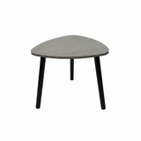 Grey & Black Triangular Wooden Coffee Table - 35×40 cm