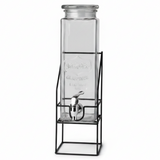 Glass Beverage Dispenser with Metal Stand – 2.2L