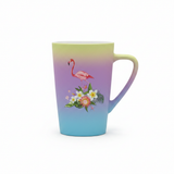 Rainbow Ombre Gradient Flamingo Tropical Ceramic Mug – 400ml