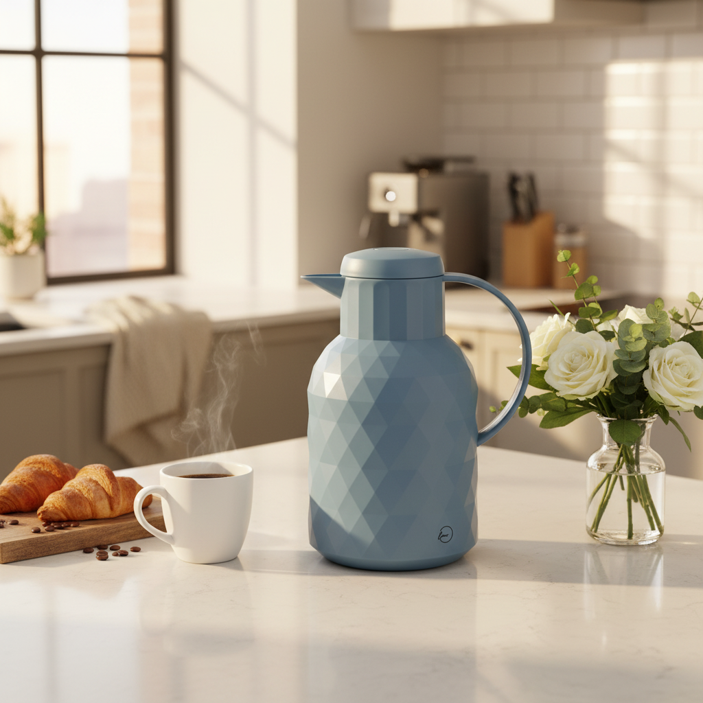 Ema Tango Vacuum Flask – 1 Litre - Green / Grey / Cream / Pink / Teal Blue