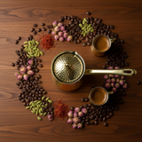 Velvet Golden Hammered Stainless Steel Arabic Coffee Warmer — 600ml