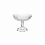 Crystal Glass Footed Candy Tray - 12×15 cm