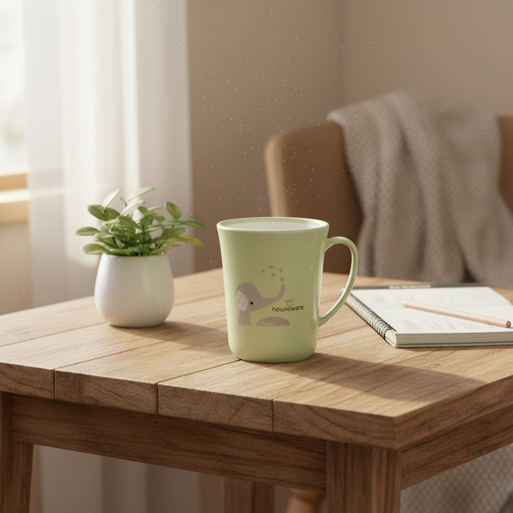 Mint Green Houseware Elephant Melamine Mug – 300ml
