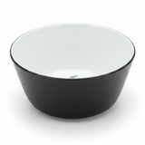 Royalford Black & White Melamine Bowl with Green Leaf Design 6 Inch