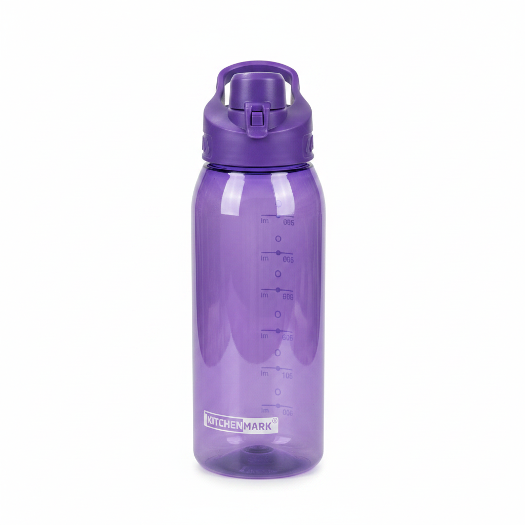 Kitchen Mark Plastic Water Bottle - 850ml – Purple / Green / White