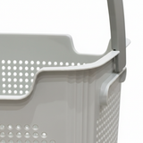 G-Spark Light Grey Plastic Laundry Basket with Handle - 35×37cm