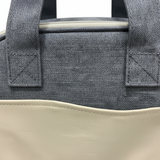 Mujian Grey & Cream Lunch Box Bag - 20×25cm