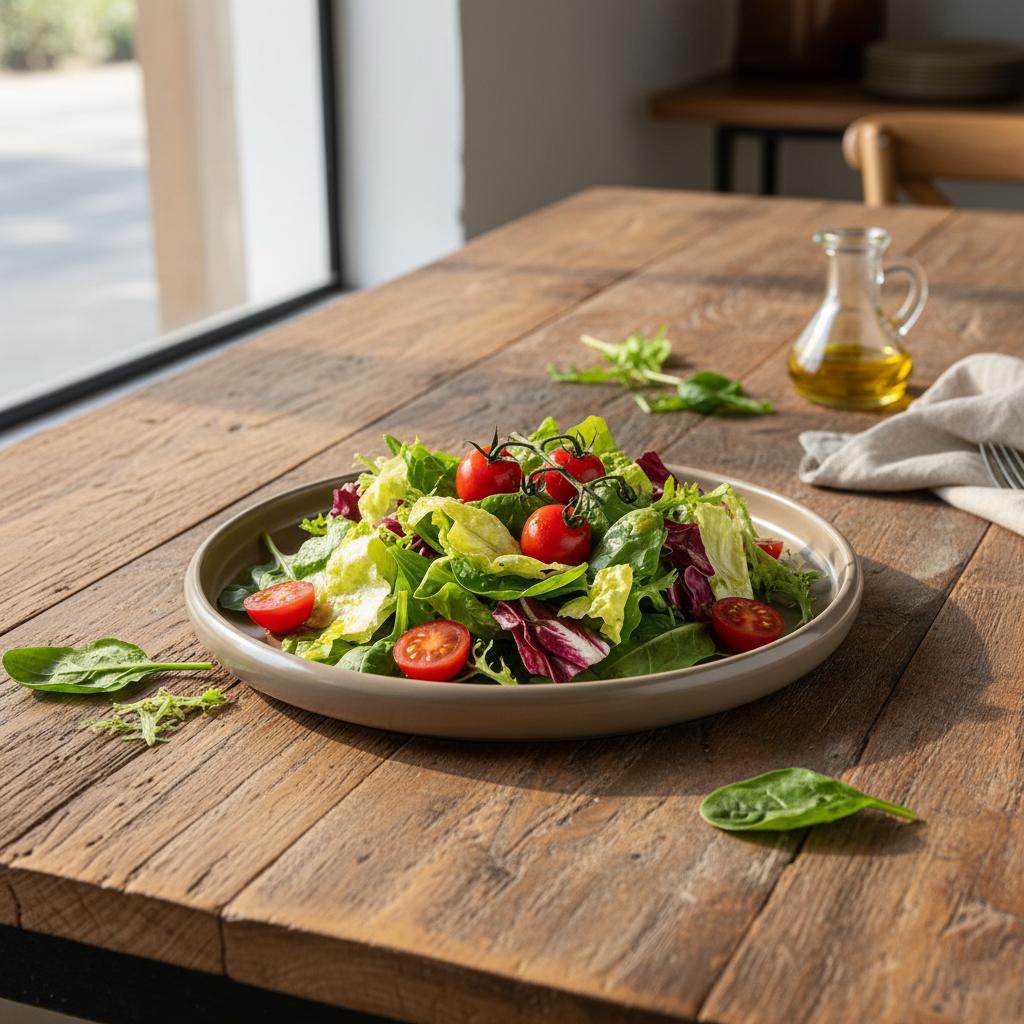 Luhpar Round Ceramic Salad Plate 22.1cm | Taupe, Off White, Brown |