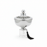 Acrylic Footed Silver Metal Candy Bowl with Lid - 22 × 13 cm