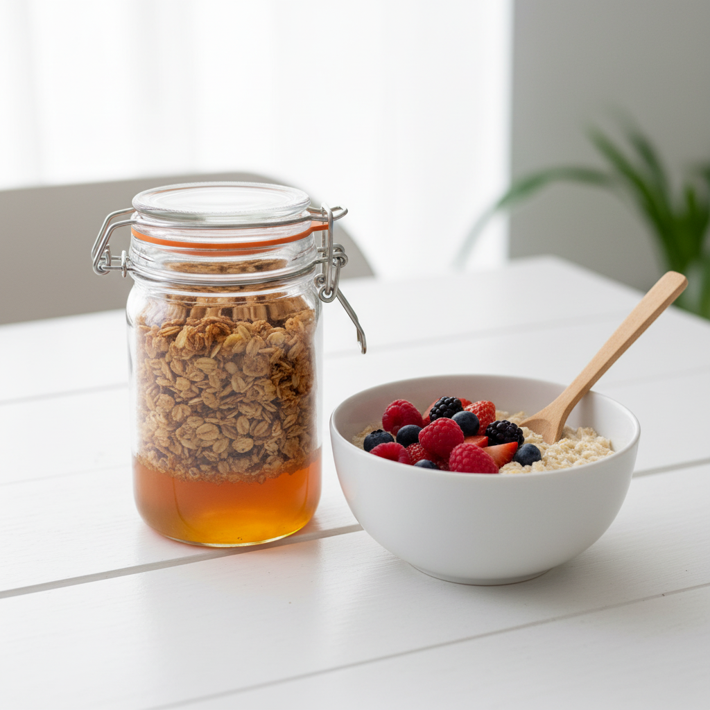 Nautilus Airtight Glass Storage Jar with Stainless Steel Clip Lock Lid & Silicone Seal — 245ml | Ideal for Preserving, Pickling, Pantry & Kitchen Organisation