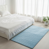 Soft Quilted Floor Mat | Light Blue | 100×150 cm | Anti-Slip Comfort Rug for Living Room, Bedroom & Bathroom