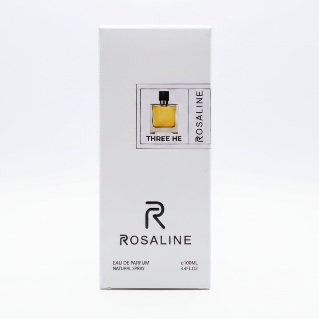 Rosaline Three He Eau de Parfum for Men – 100ml | Long-Lasting Woody Citrus Fragrance | Natural Spray | Inspired Version |