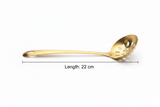 Stainless Steel Slotted Ladle 22cm – Gold