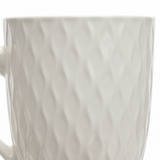White Diamond Quilted Ceramic Mug – 300ml