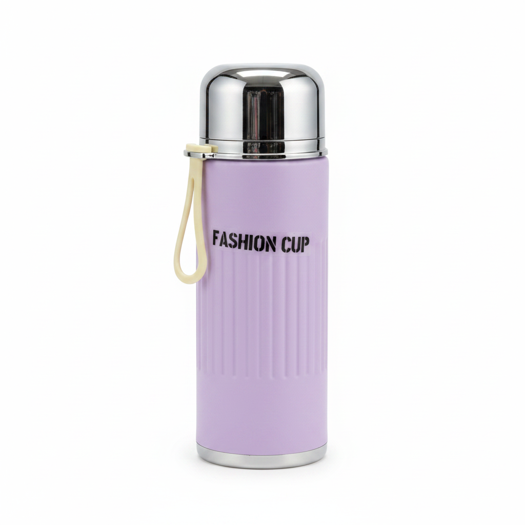 Plastic & Glass Insulated Water Bottle – 500ml - Cream / Lavender / Dusty Blue