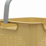 G-Spark Yellow Plastic Storage Basket with Handle - 35×37 cm