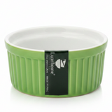 Luxehome Premium Green & White Ceramic Ramekin Bowl | 9×4cm |