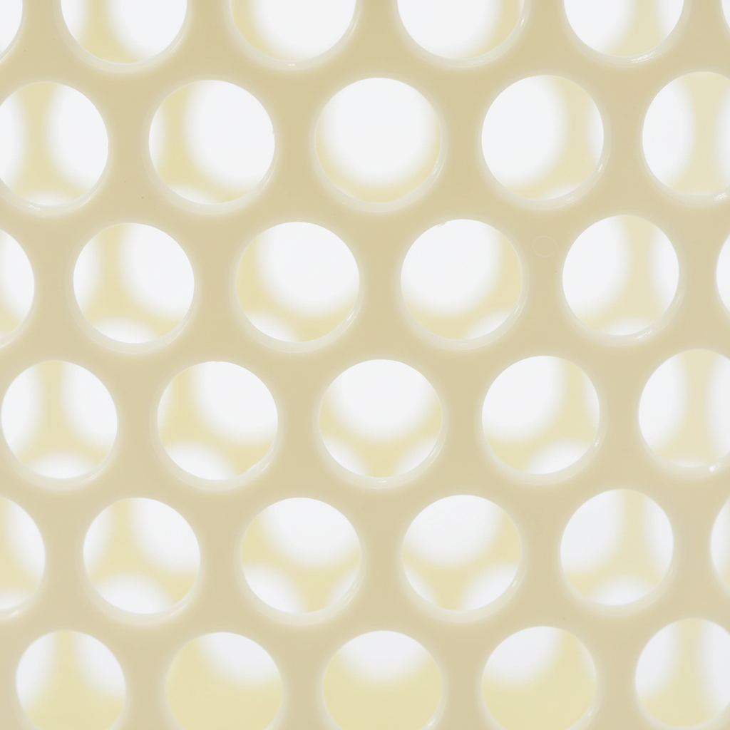 Sarvah Cream Plastic Laundry Basket - 38×38 cm