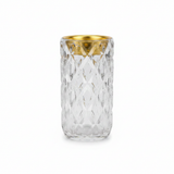 Crystal Diamond-Cut Glass Incense Burner - 14cm