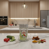 Pars Bolur Premium Clear Glass Spice & Storage Jar with Stainless Steel Lid – 200ml | Airtight Kitchen Canister