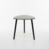 Grey & Black Triangular Coffee Side Table - 55×40cm
