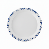 Henlee White & Blue Melamine Round Serving Tray – 14 Inch