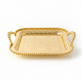 Pilsco Gold Metal Square Serving Tray - 34×34cm