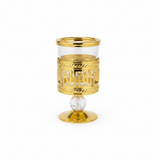 Pilsco Metal & Glass Spoon Holder - 10×5 cm - Silver / Gold