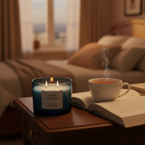Home Fragrance Scented Candle in Glass Cup | 8×11 cm | Clean Cotton / Maple Leaf & Apple / Amber & Ginger Lily / Pear & Freesia