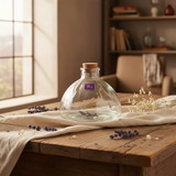 Pishgaman Round Glass Bottle with Cork Lid | 10×12cm