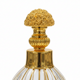 Mayflower Glass Perfume Bottle With Gold Filigree Rose Cap – 200ml