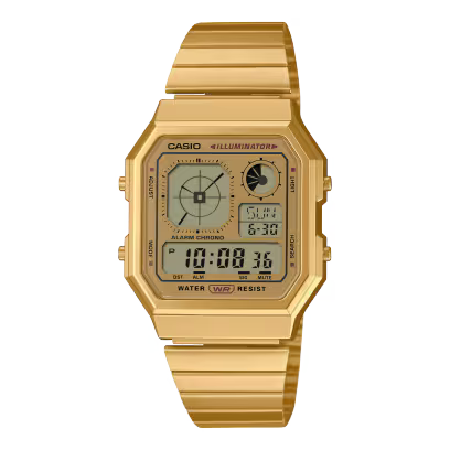 Casio Vintage Digital Stainless Steel Quartz A130WE-7A Unisex Watch