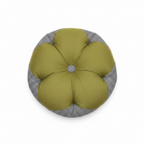 Olive Green & Houndstooth Cushion - 40cm