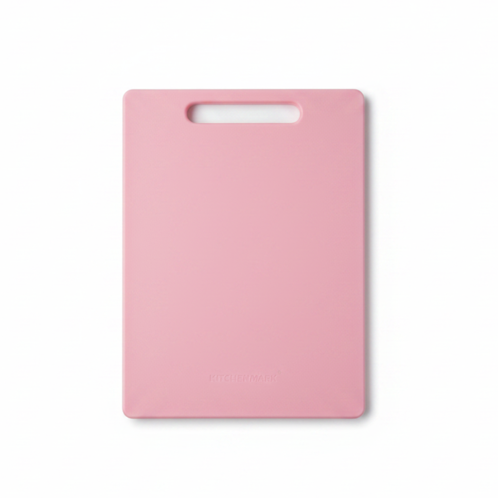 KitchenMark PE Plastic Cutting Board – 34 x 23 x 1.9cm - Navy Blue / Teal Green / Pink
