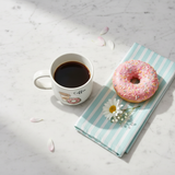 White Coffee & Donut Ceramic Mug - 300ml