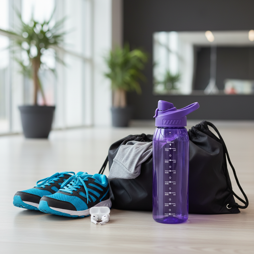Kitchen Mark Plastic Water Bottle - 850ml – Purple / Green / White