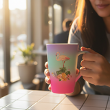 Flamingo Tropical Gradient Matte Finish Ceramic Mug - 400ml