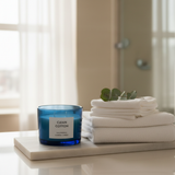 Home Fragrance Scented Candle in Glass Cup | 8×11 cm | Clean Cotton / Maple Leaf & Apple / Amber & Ginger Lily / Pear & Freesia